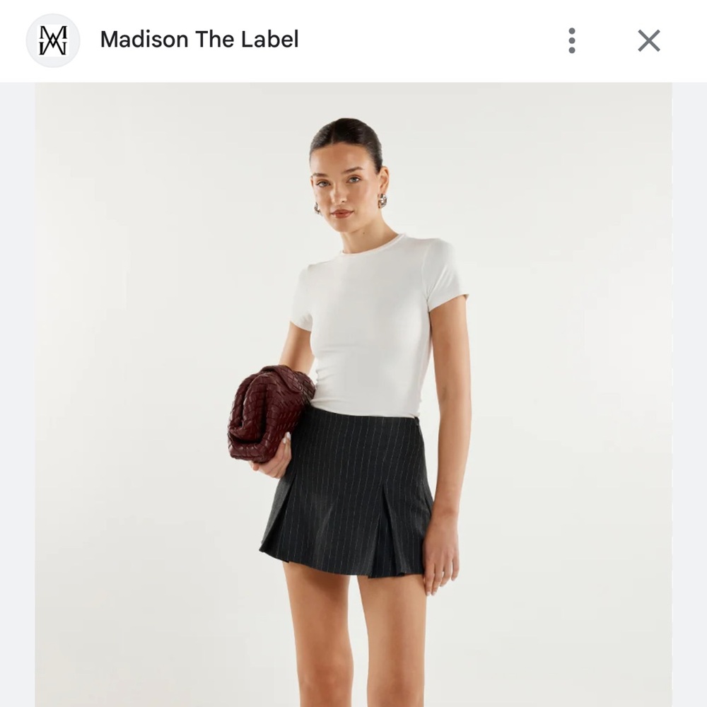 Dark Gray Pinstripe Skort